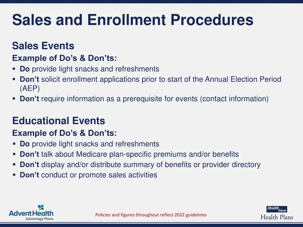 sales and enrollment procedures 4