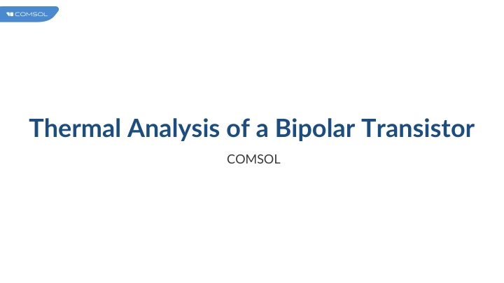 thermal analysis of a bipolar transistor