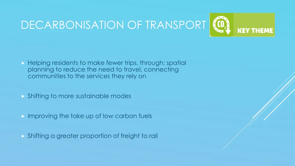 decarbonisation of transport