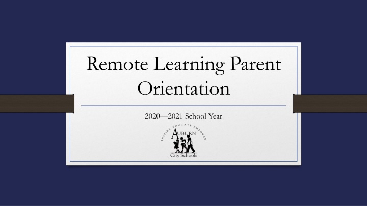 remote learning parent orientation