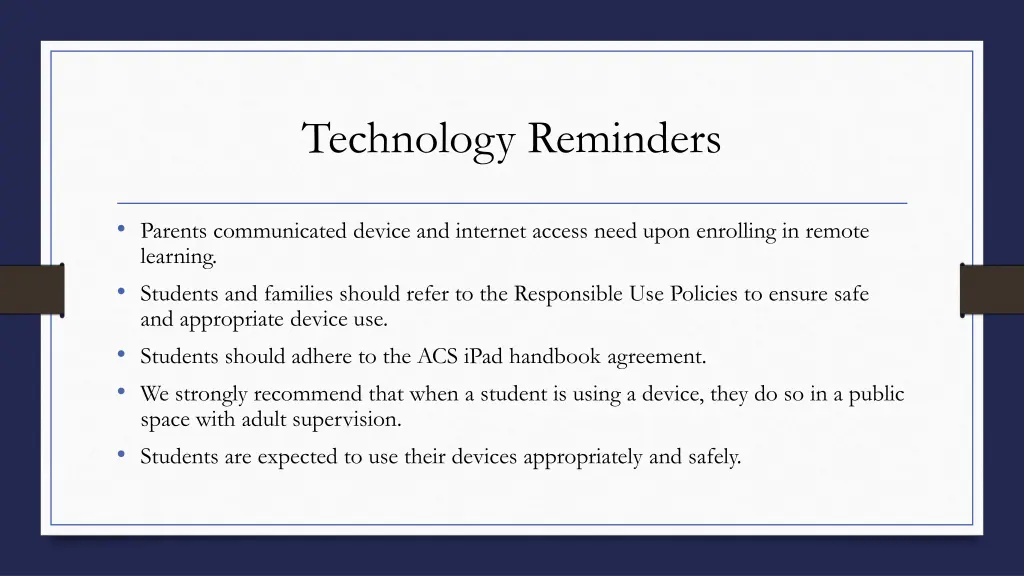 technology reminders