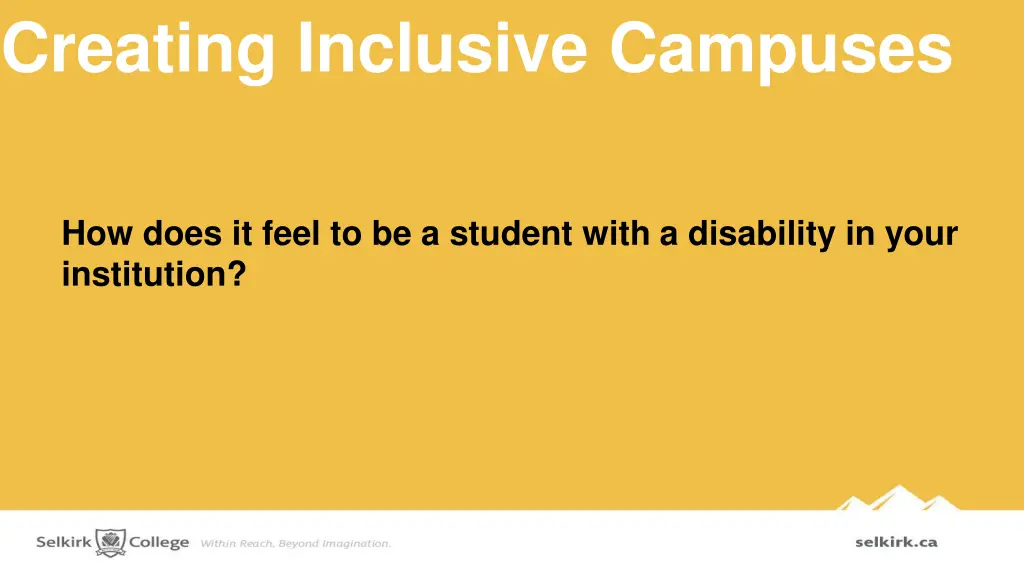 creating inclusive campuses