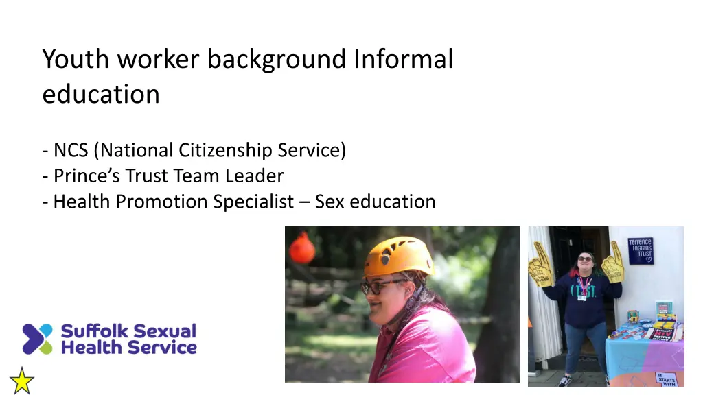 youth worker background informal education