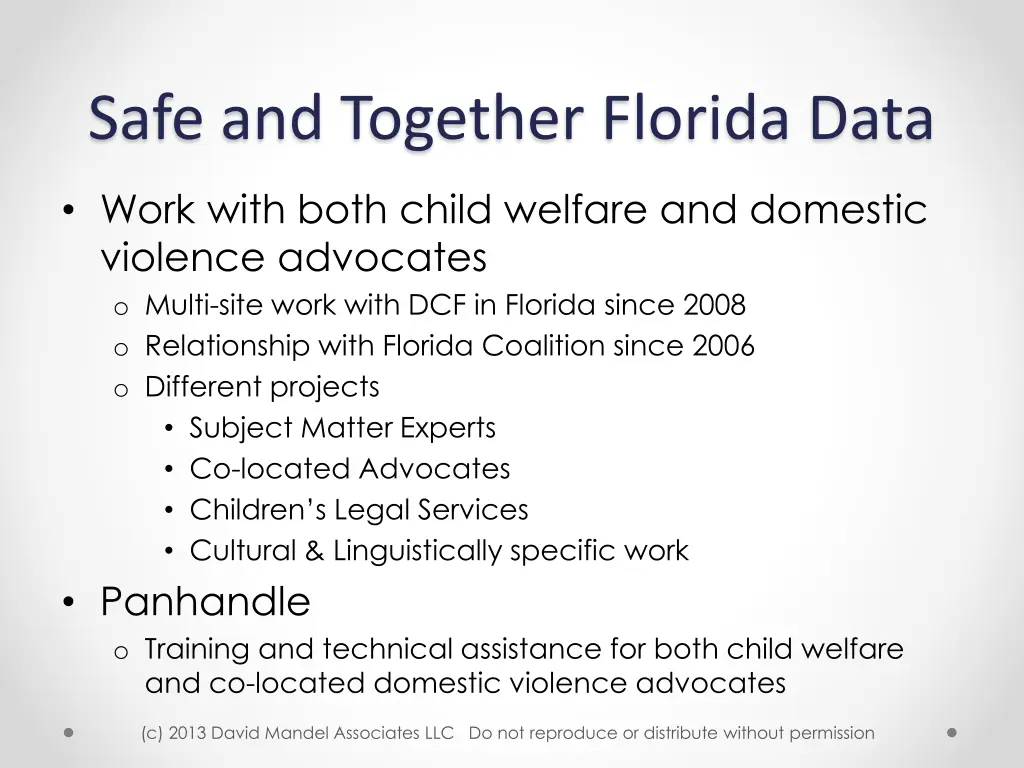 safe and together florida data