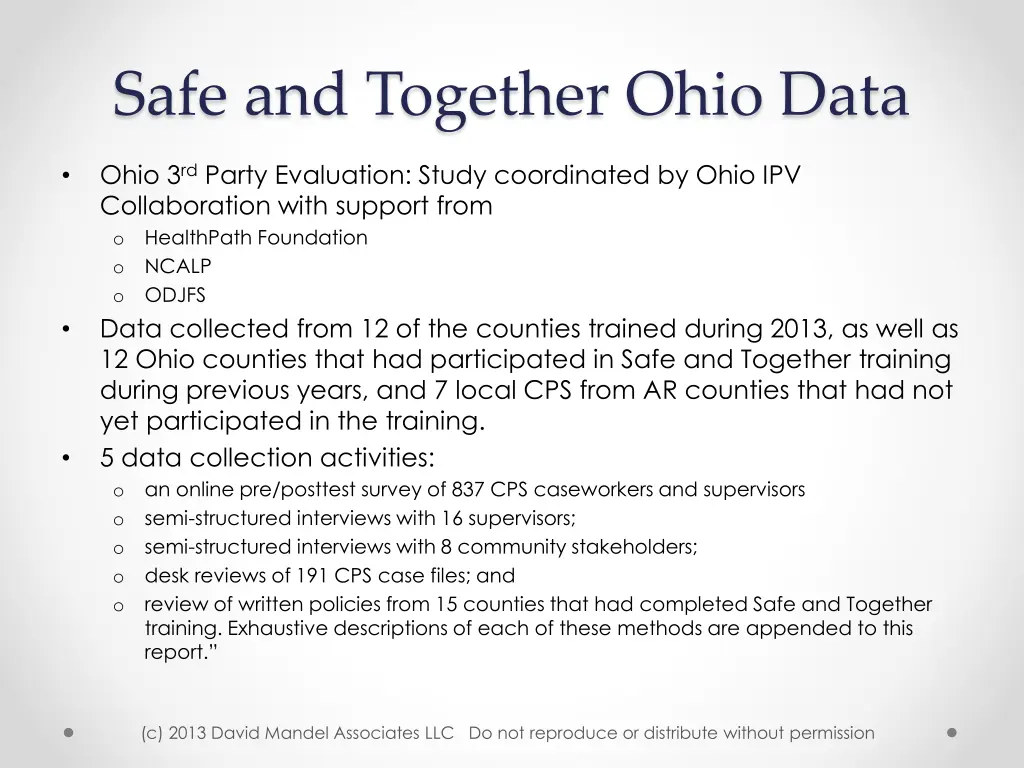 safe and together ohio data