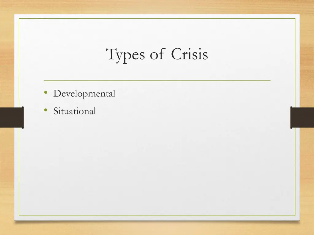 types of crisis