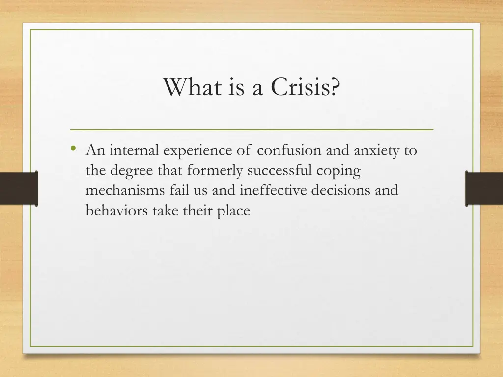 what is a crisis