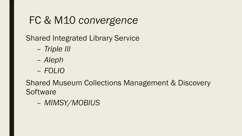 fc m10 convergence