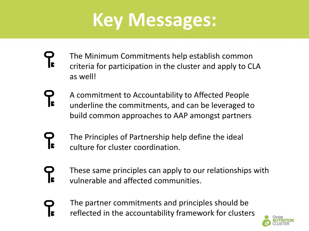 key messages