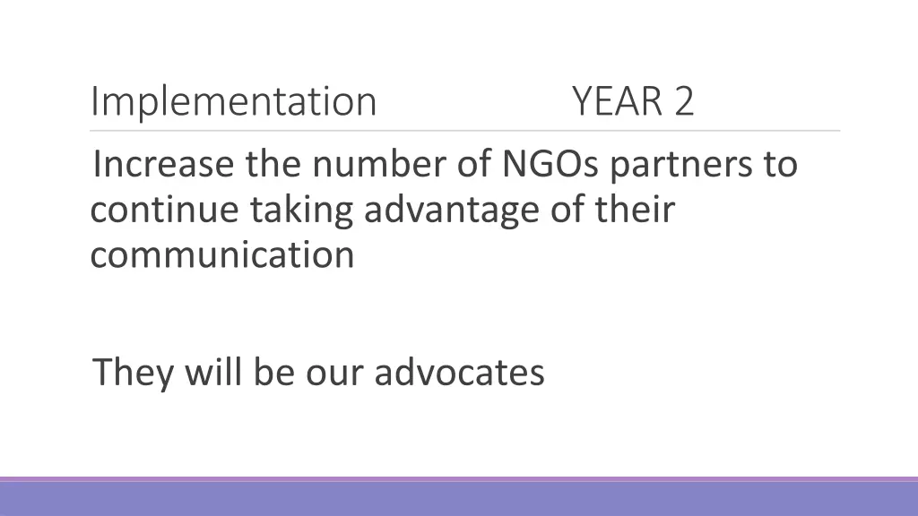 implementation increase the number of ngos