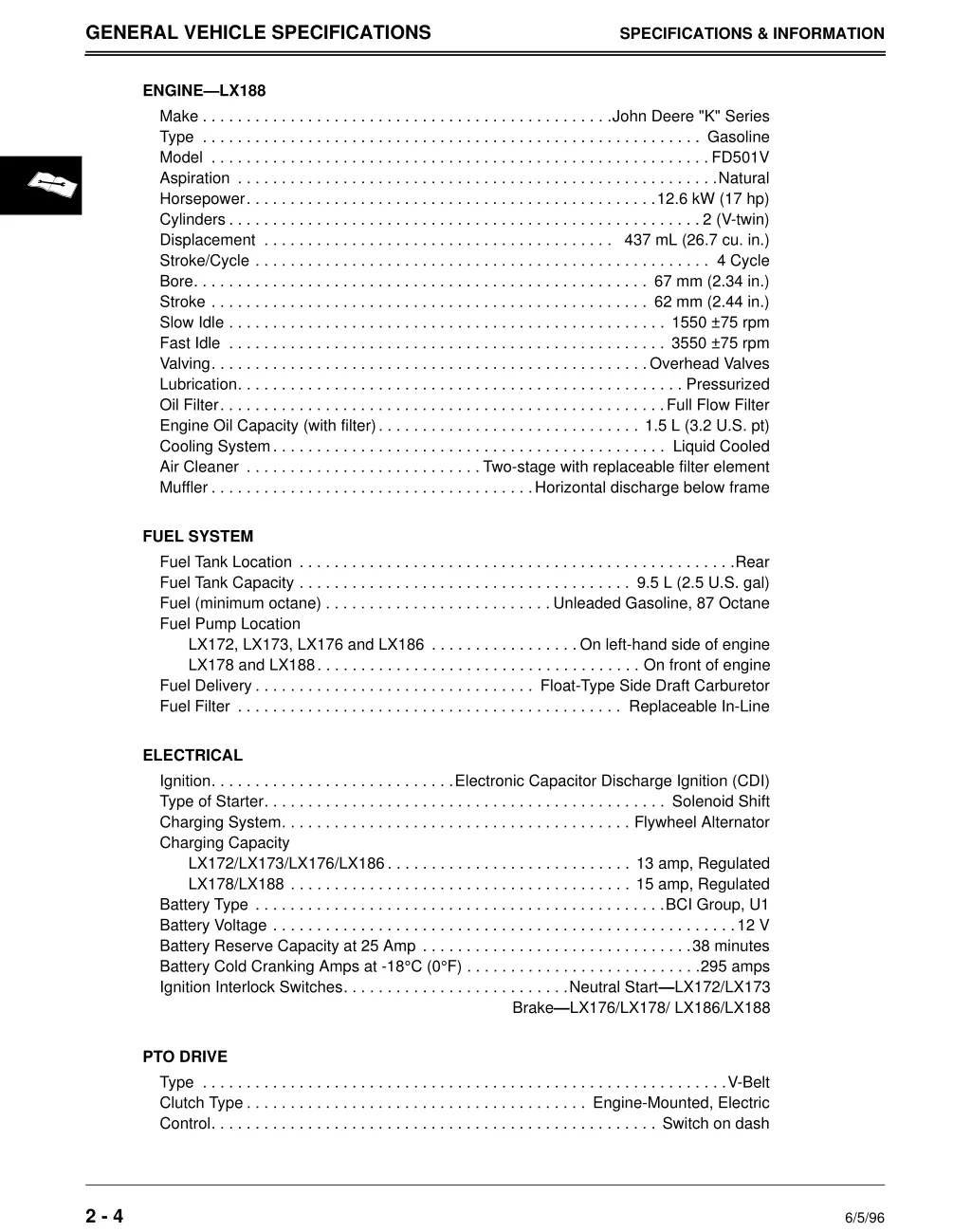 general vehicle specifications 2