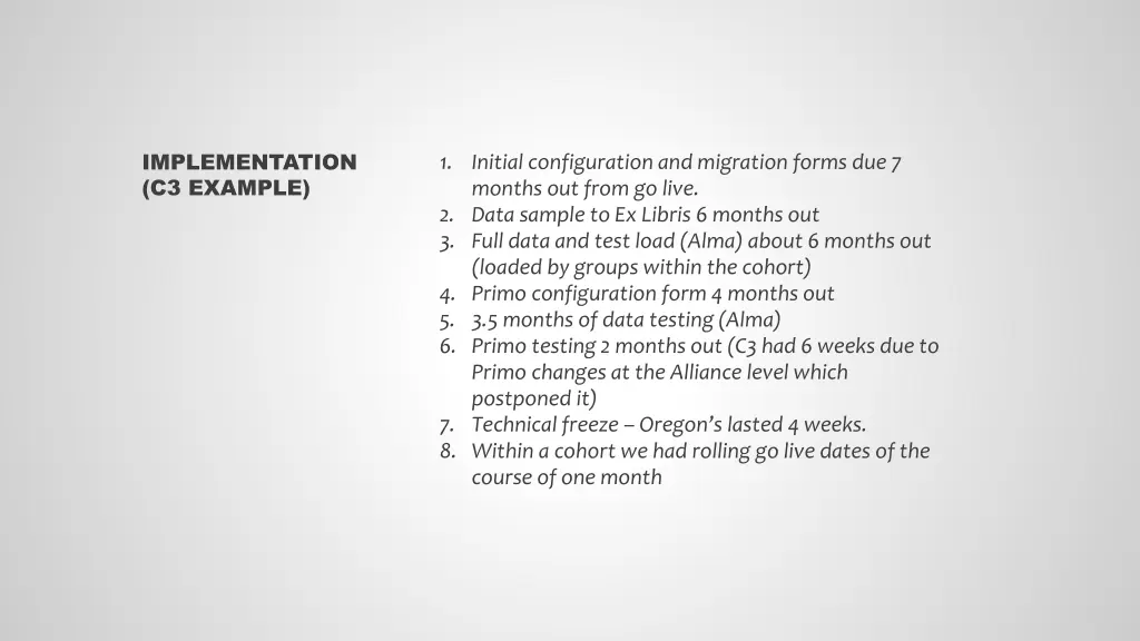 implementation c3 example