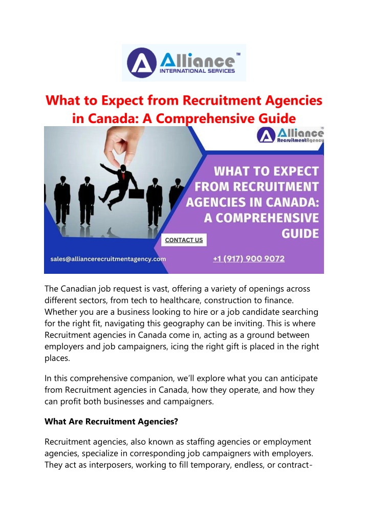 what to expect from recruitment agencies