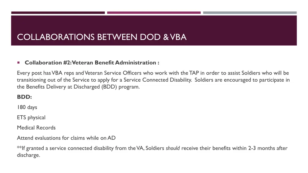 collaborations between dod vba