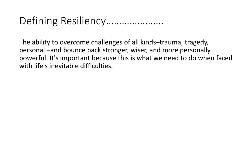 defining resiliency