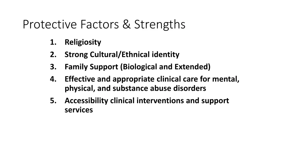 protective factors strengths