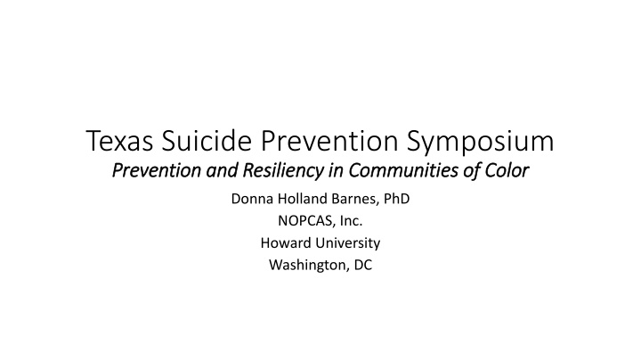 texas suicide prevention symposium prevention