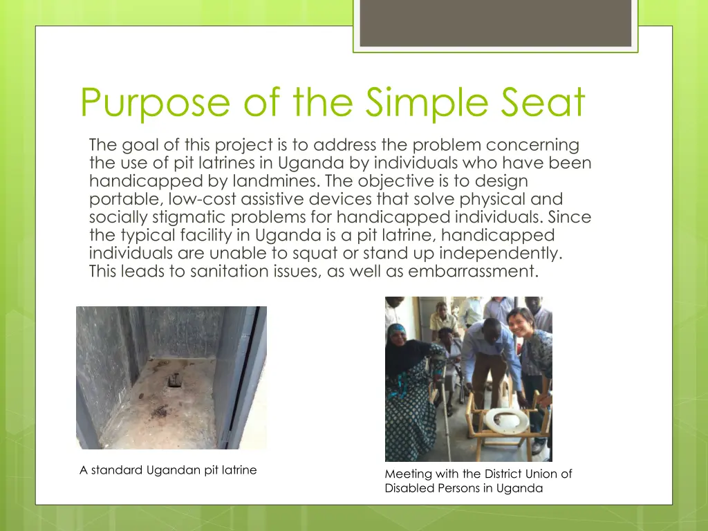 purpose of the simple seat