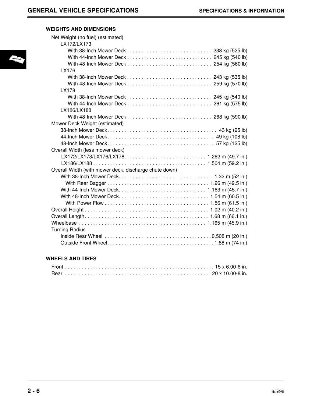 general vehicle specifications 4