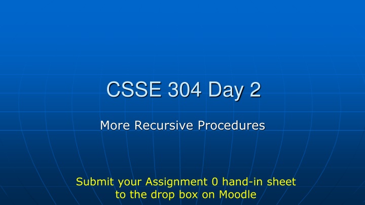 csse 304 day 2