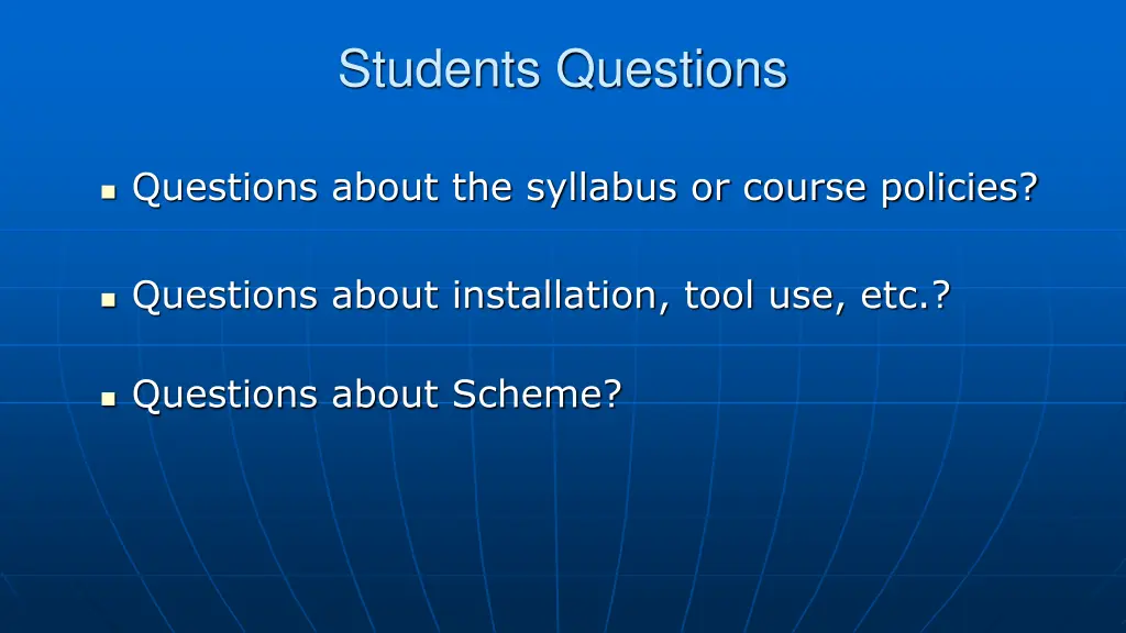 students questions