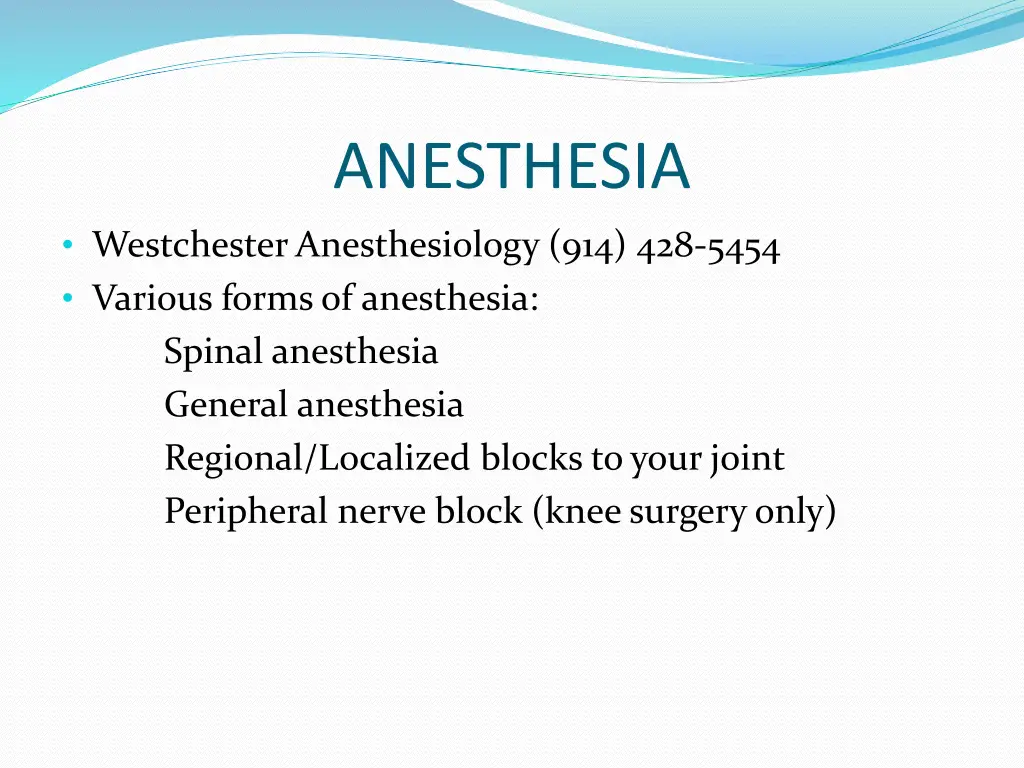 anesthesia