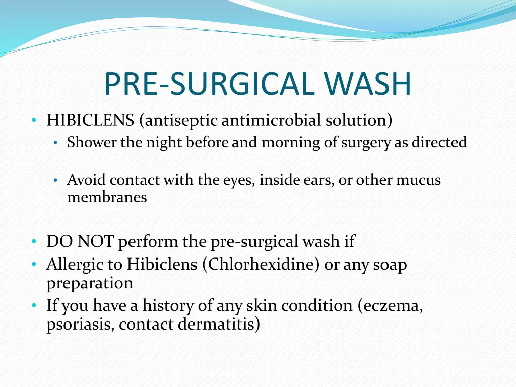 pre surgical wash hibiclens antiseptic