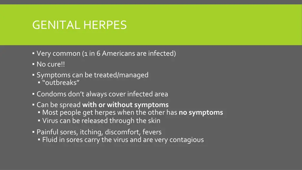 genital herpes