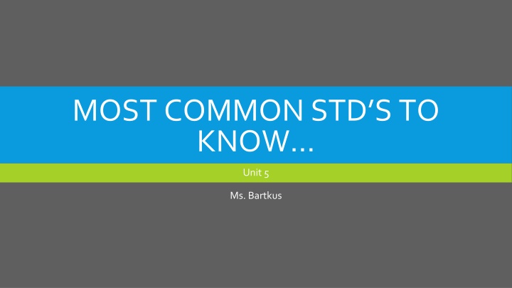 most common std s to know