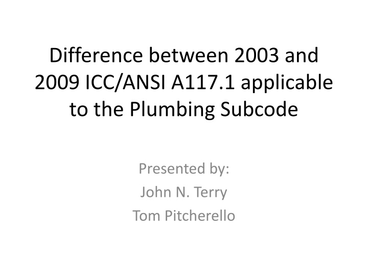 difference between 2003 and 2009 icc ansi a117