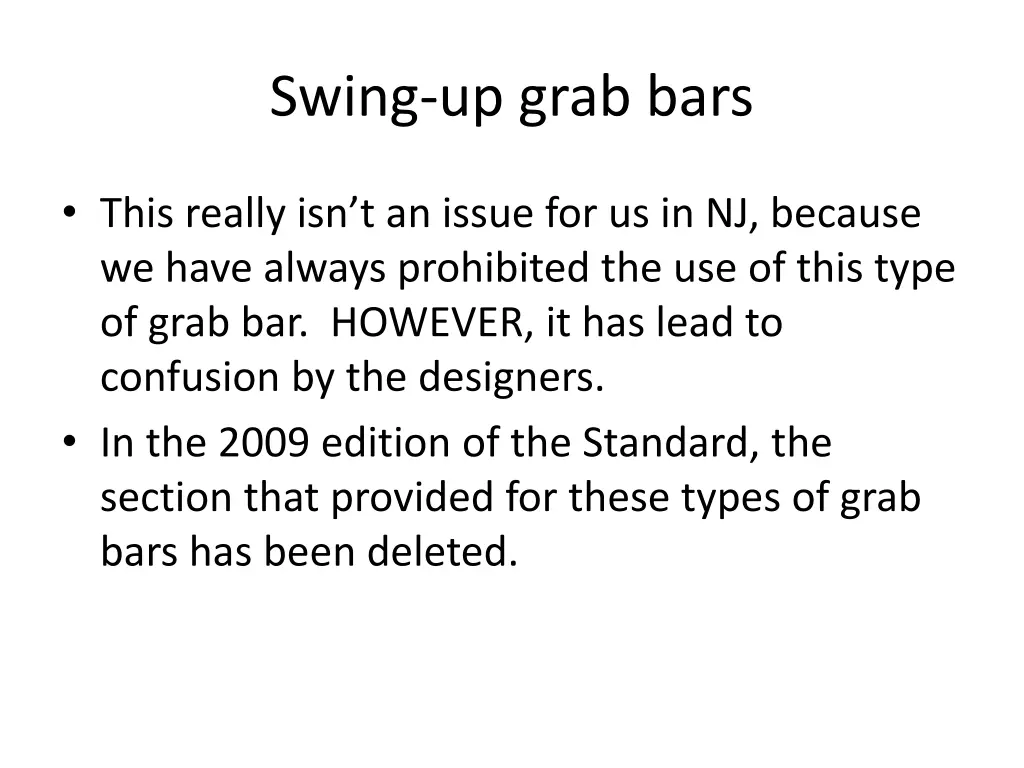 swing up grab bars