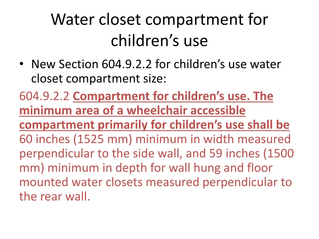 water closet compartment for children