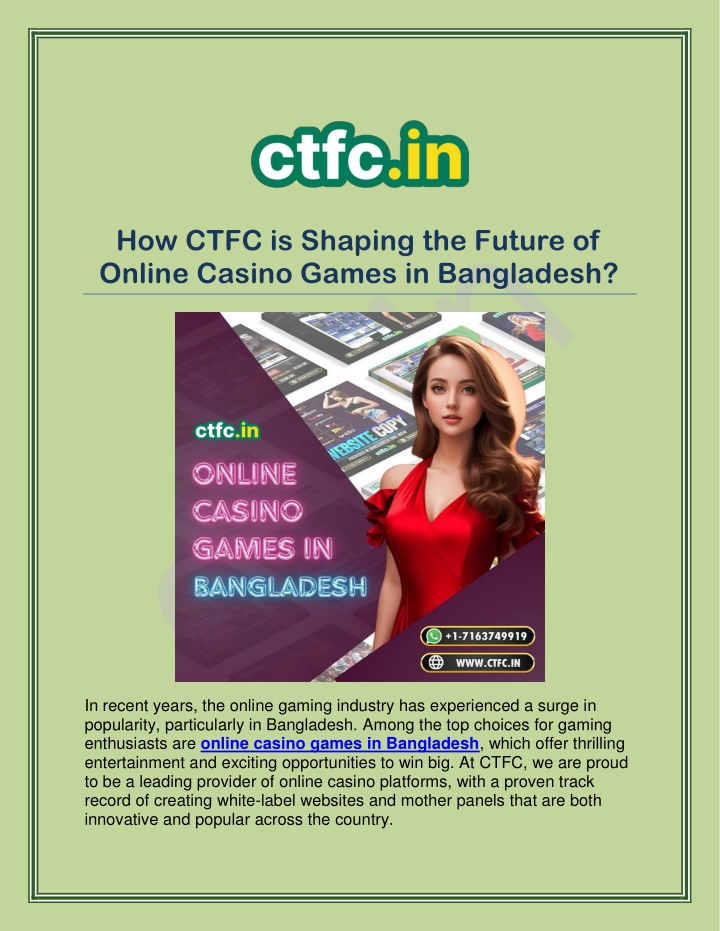 how ctfc is shaping the future of online casino