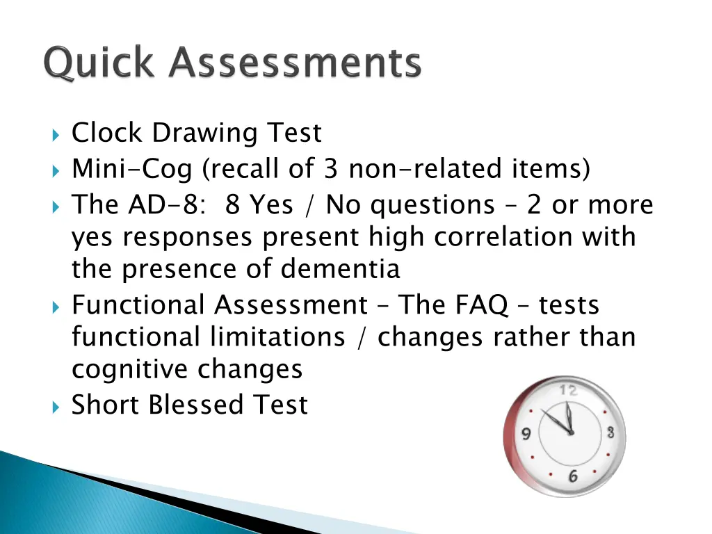 clock drawing test mini cog recall