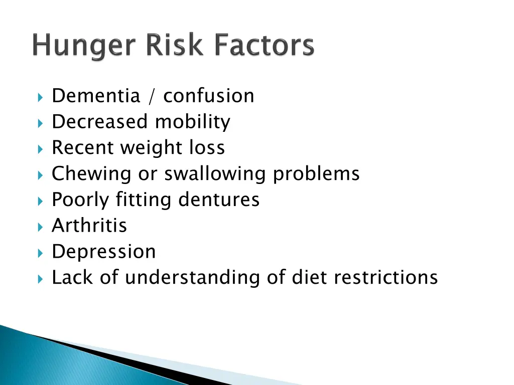 dementia confusion decreased mobility recent