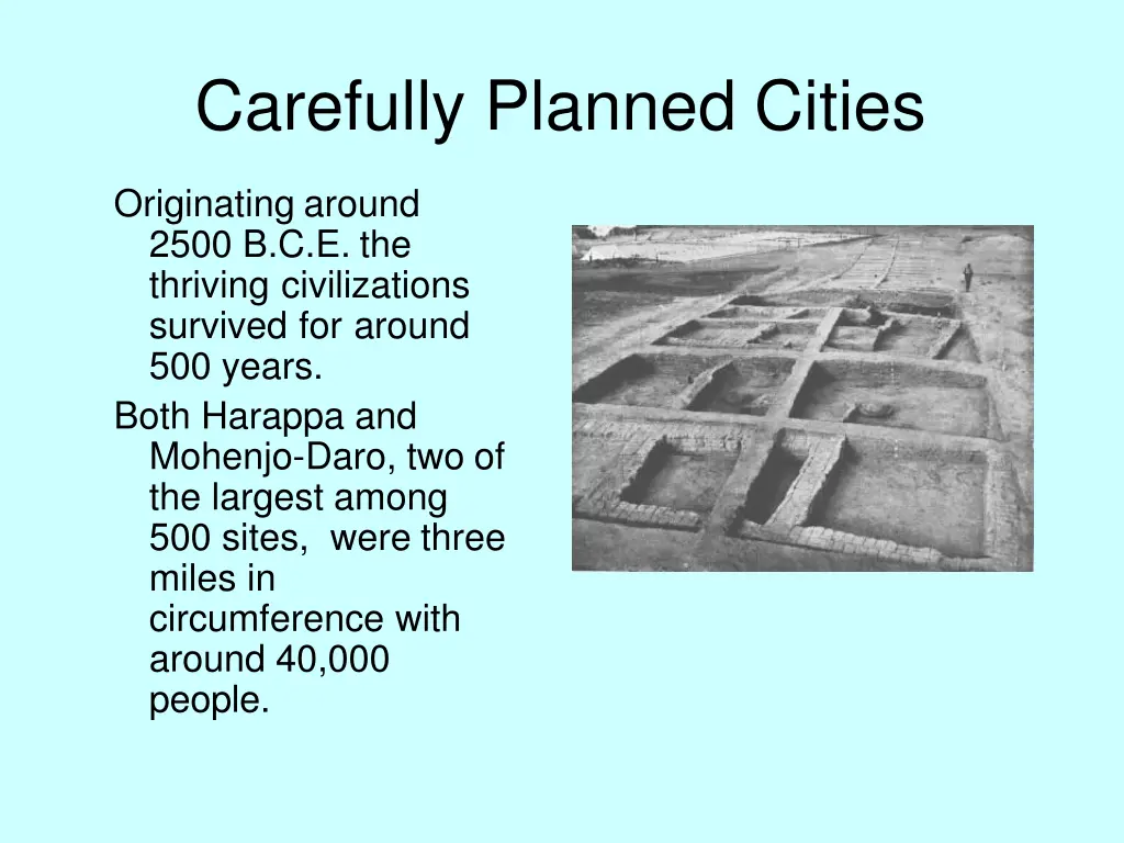 carefully planned cities