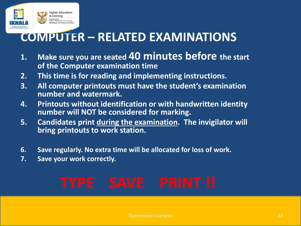 computer related examinations