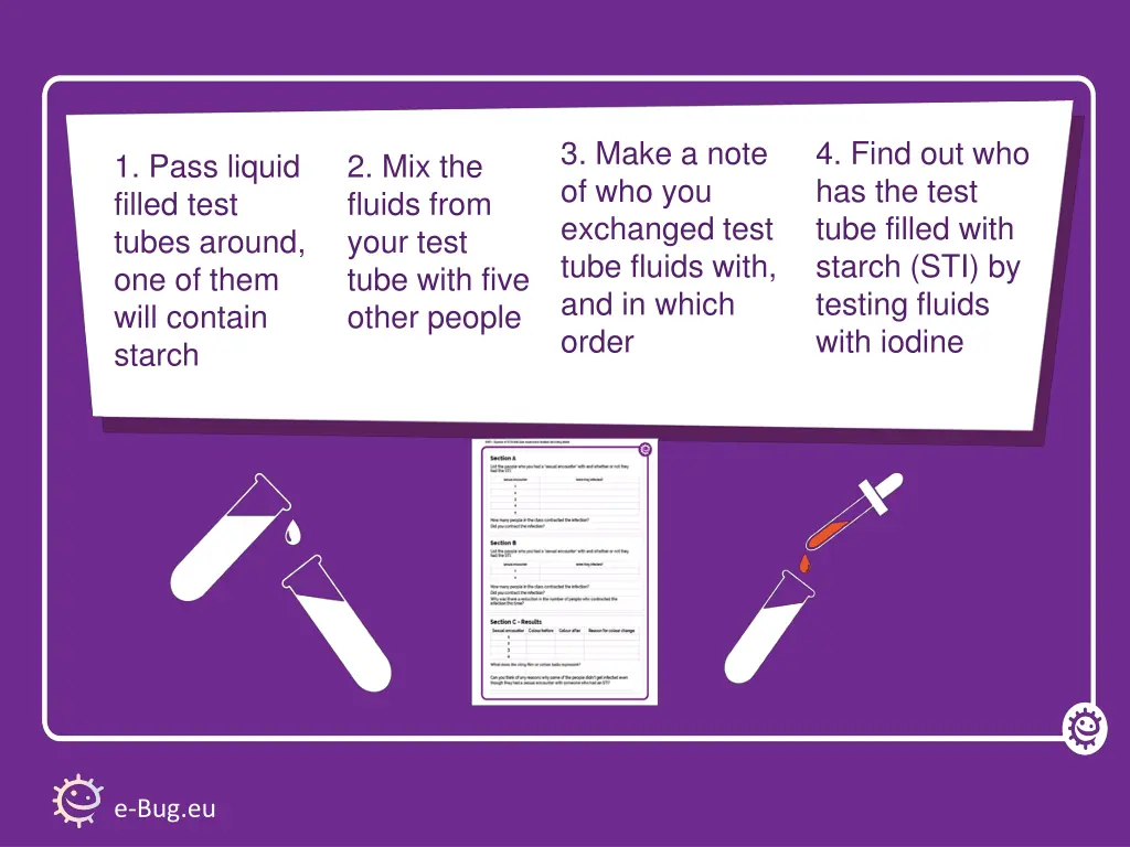 3 make a note of who you exchanged test tube