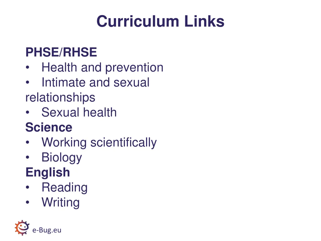 curriculum links