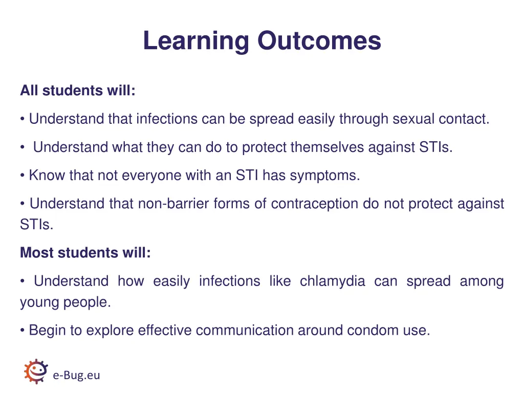 learning outcomes