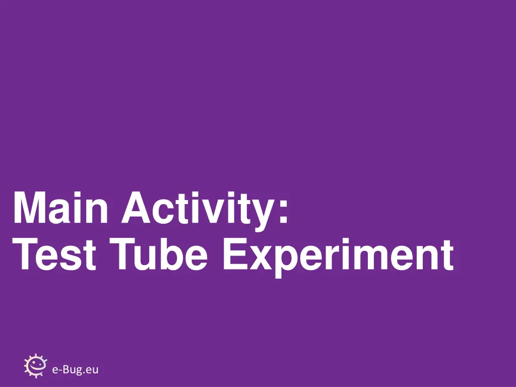 main activity test tube experiment