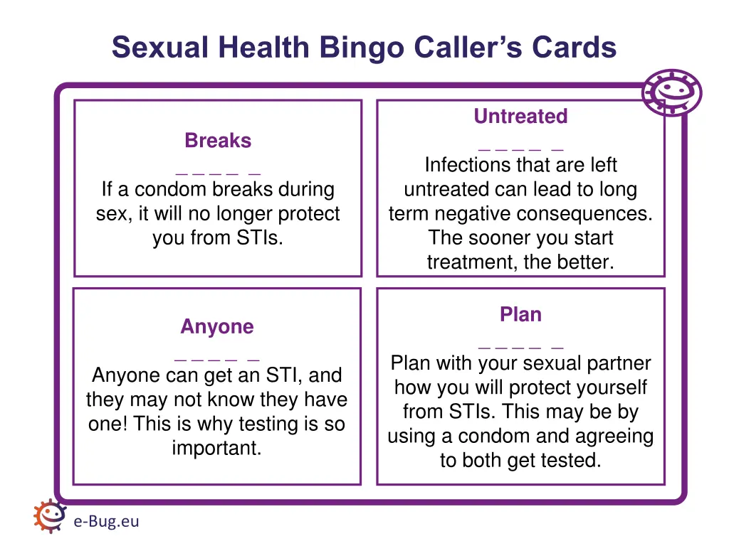 sexual health bingo caller s cards 4