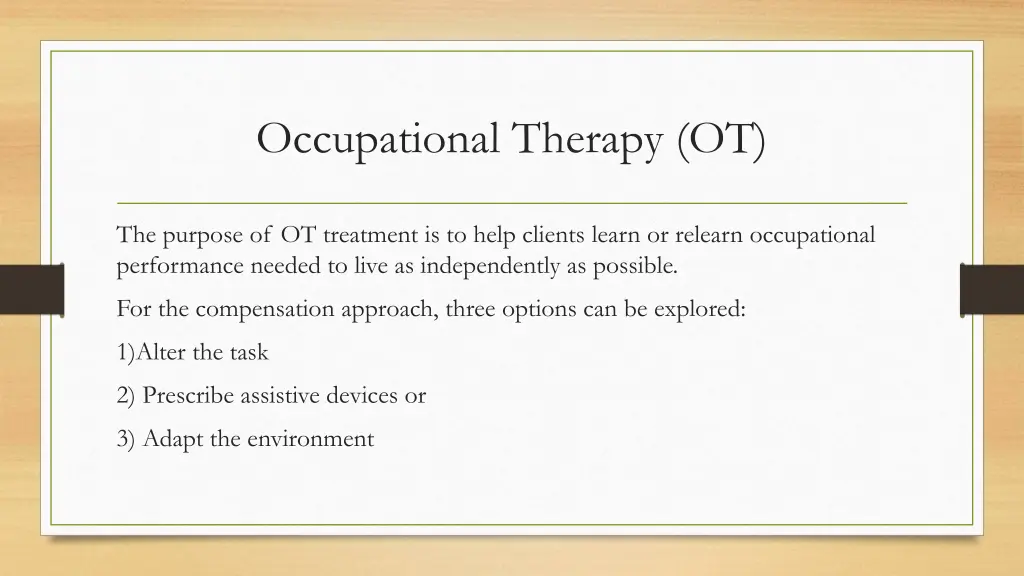 occupational therapy ot