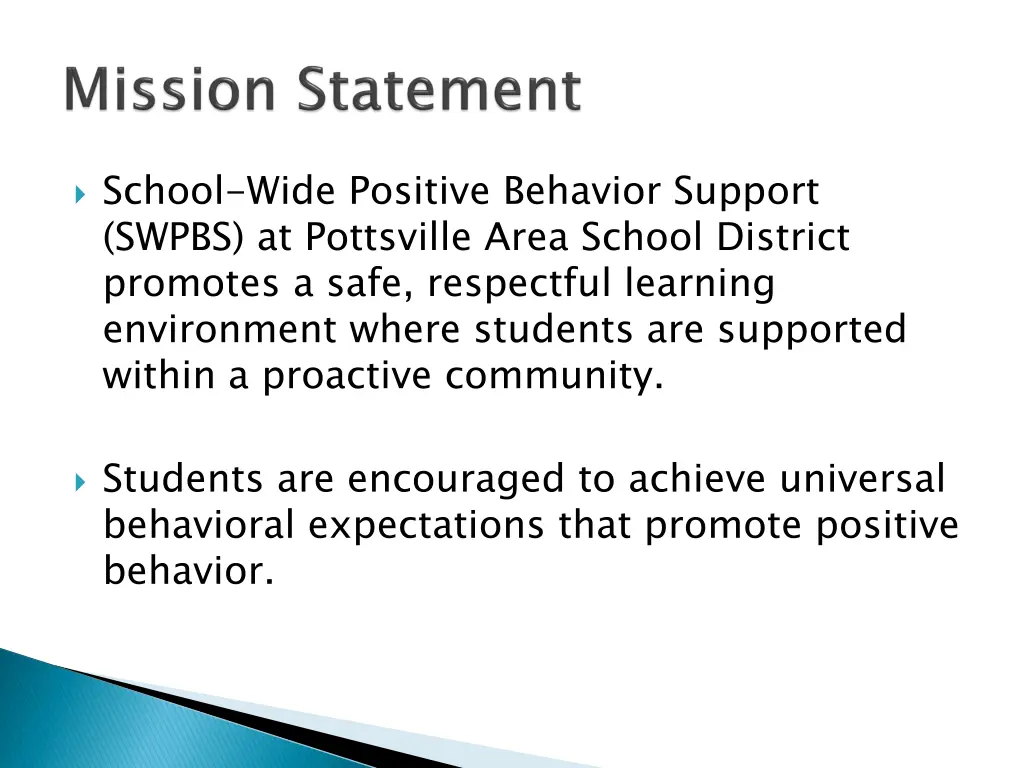 school wide positive behavior support swpbs