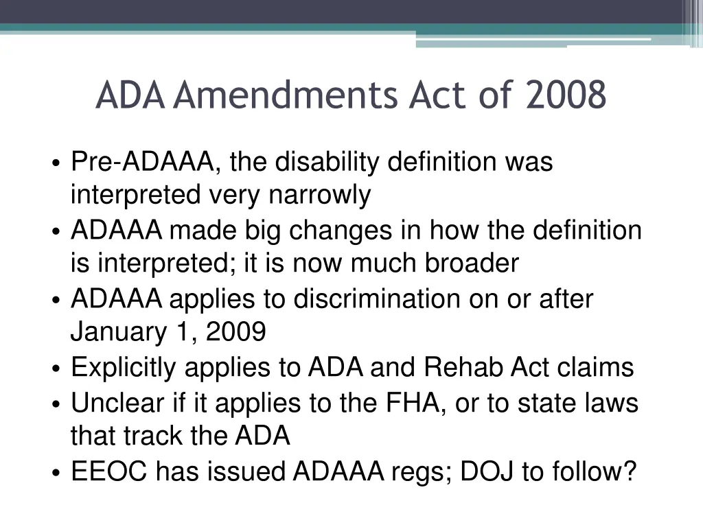 ada amendments act of 2008