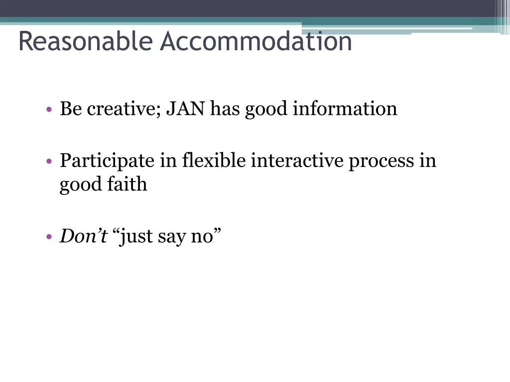 reasonable accommodation 1