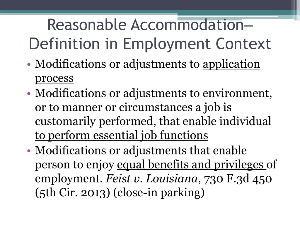 reasonable accommodation d efinition