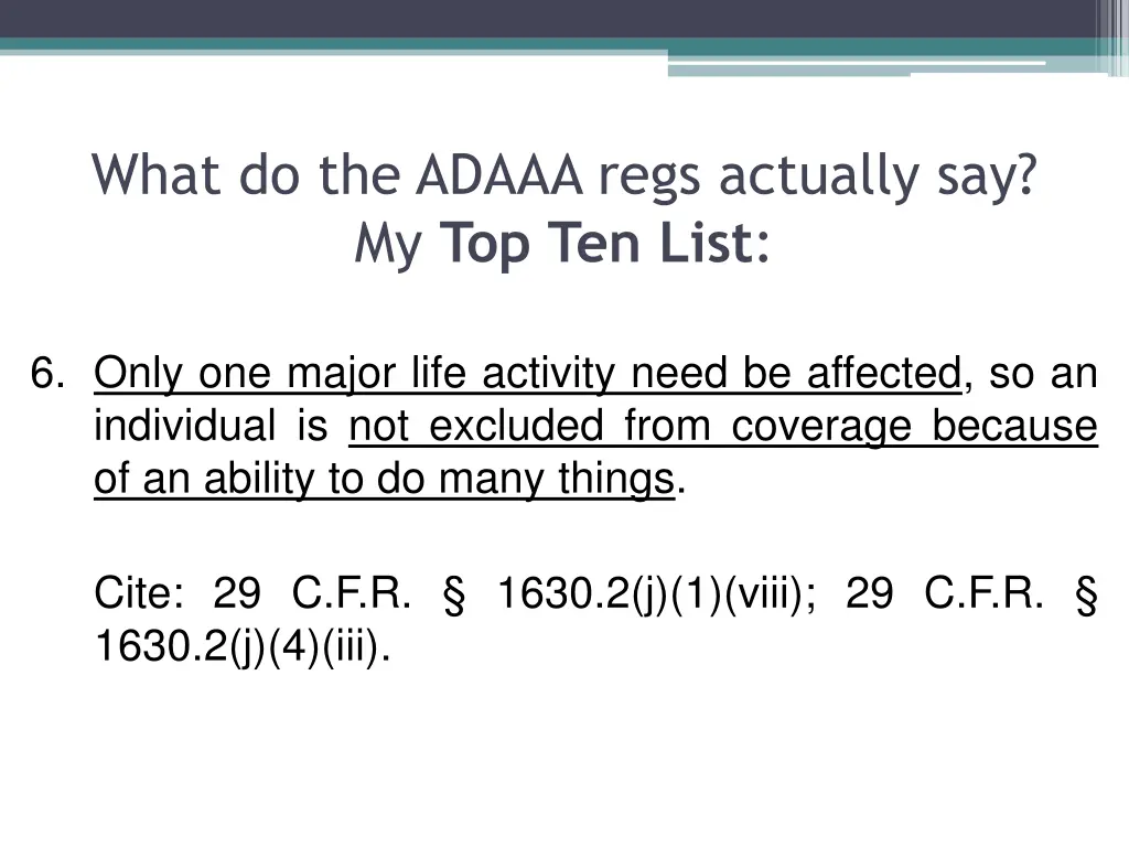 what do the adaaa regs actually 5