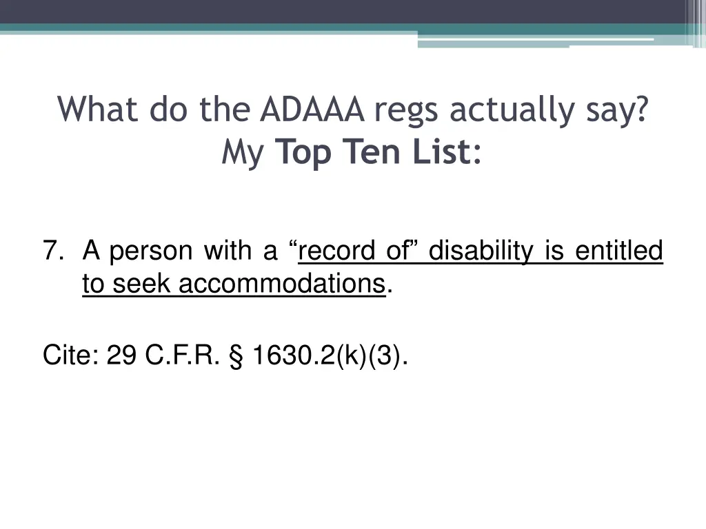 what do the adaaa regs actually 6