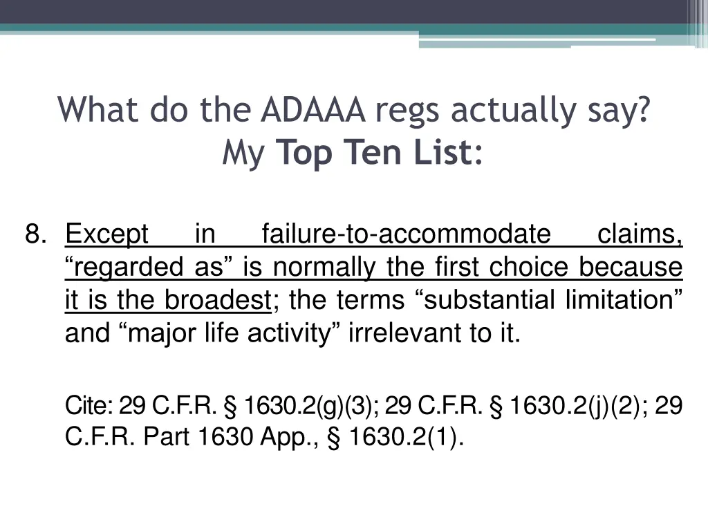 what do the adaaa regs actually 7